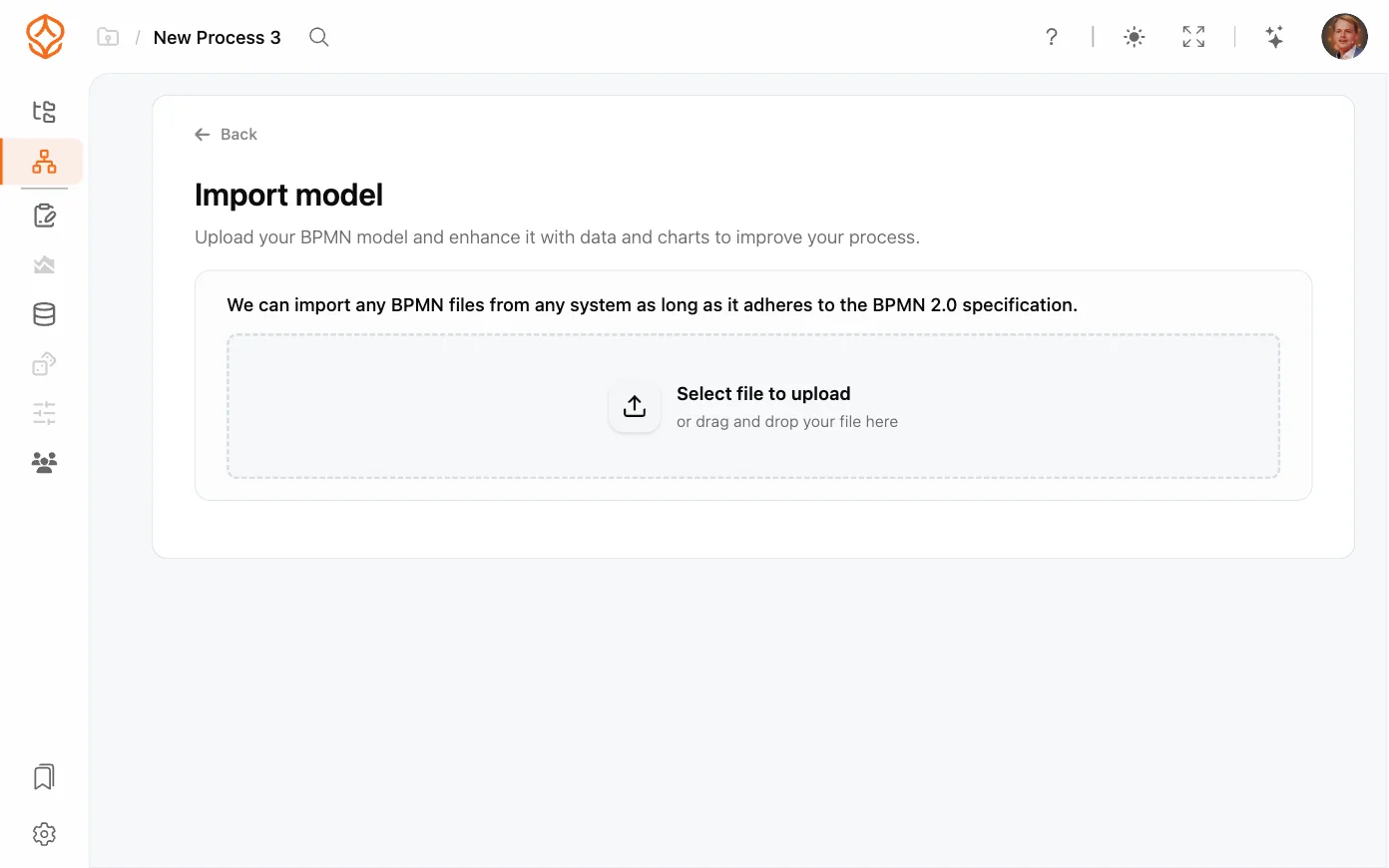 Importeer een procesmodel in ProcessMind