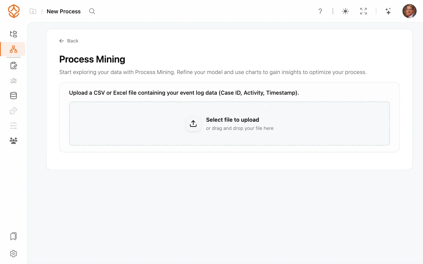 Begin met process mining op basis van data in ProcessMind