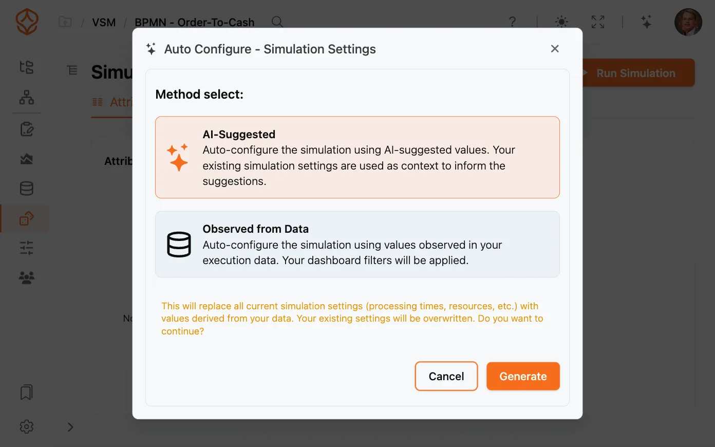 AI-assisted simulation configuration