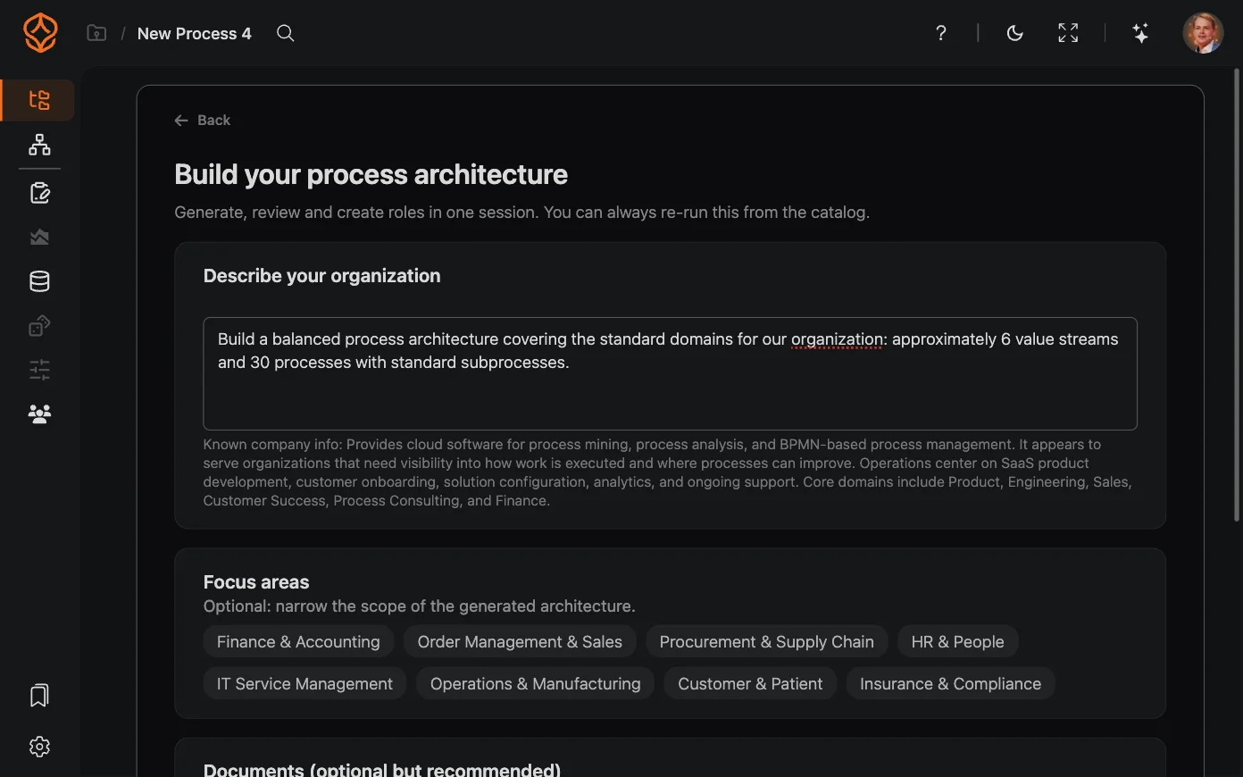 AI-assisted architecture setup