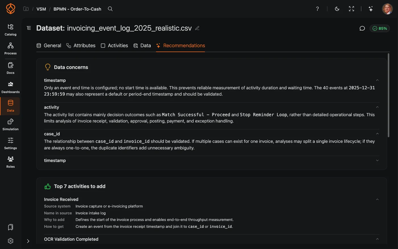 AI data recommendations