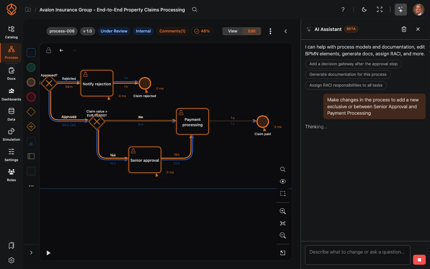 AI-assisted process changes