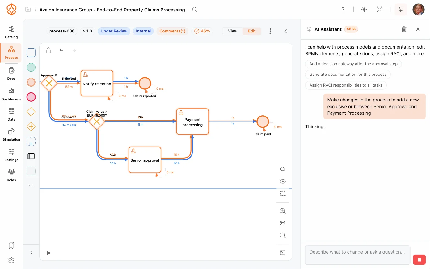AI-assisted process changes