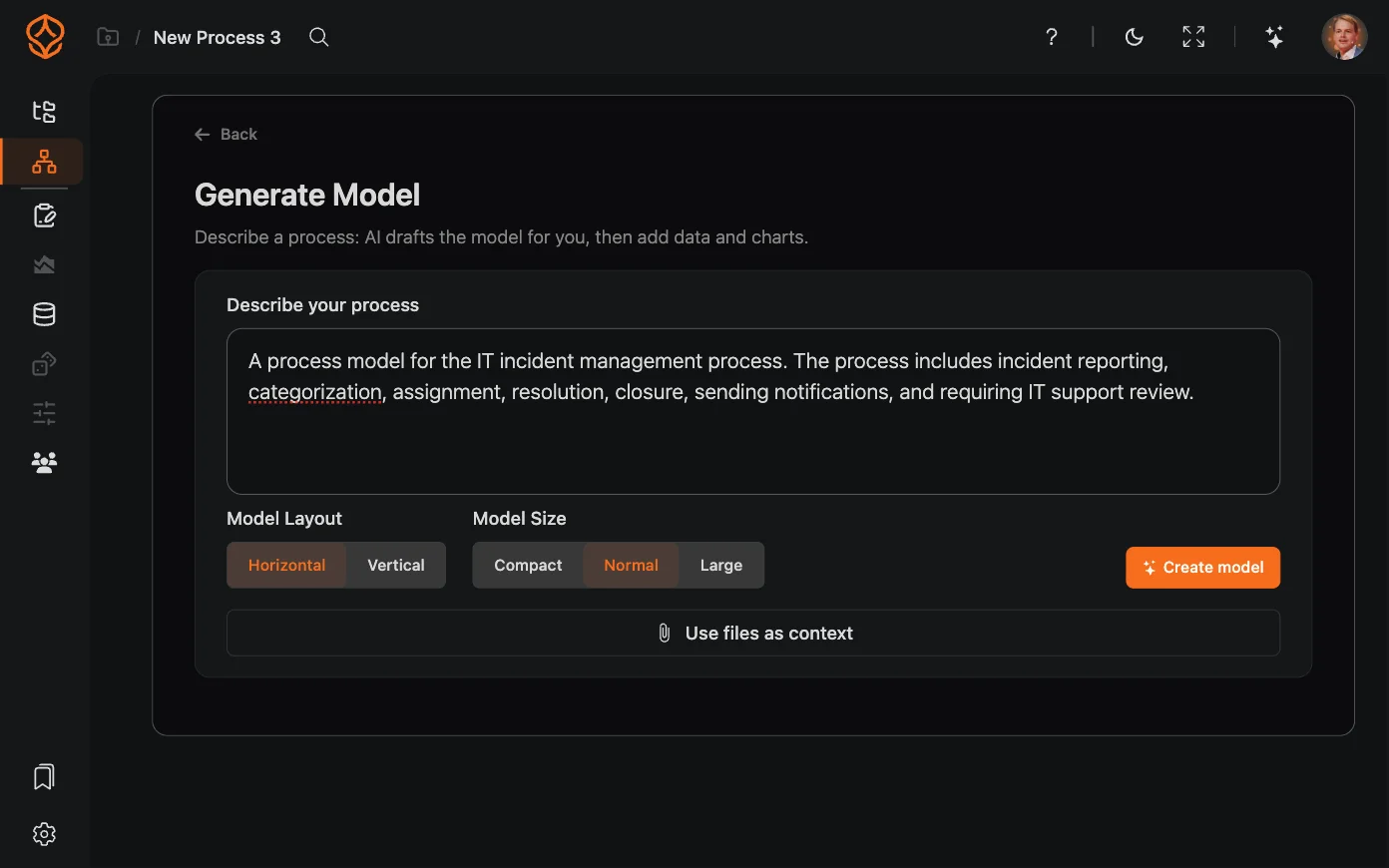 AI process generation